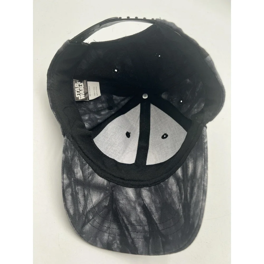 Star Wars Grogu Baby Yoda‎ Tie Dye Snapback Hat Cap Black Gray Adjustable